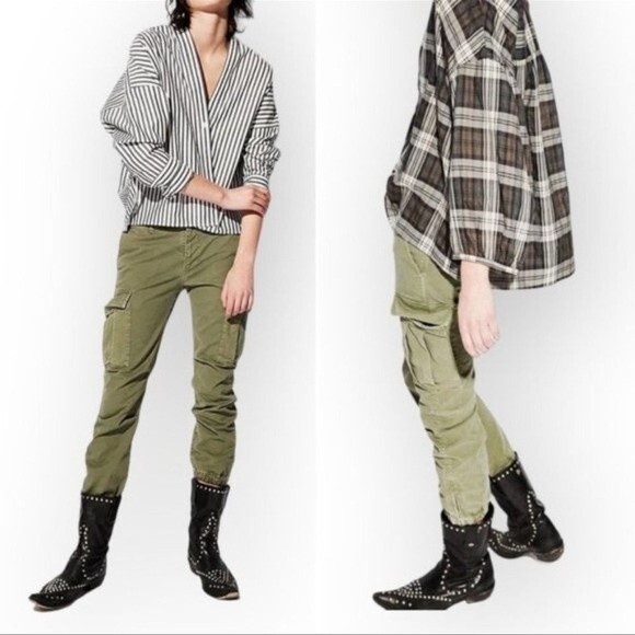 Rare Nili Lotan Cargo French Military Pants in Campo Green Size 0 - Picture 2 of 10
